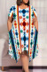 White Casual Geometric Print Smiley Face Print Irregular Contrast O Neck Printed Plus Size Dresses