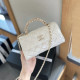 White Daily Celebrities Letters Patchwork Chains Texture Bags