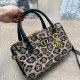 Leopard Print Casual Street Leopard Patchwork Metal Accessories Trim Zipper Bags