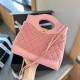 Pink Casual Street Solid Color Patchwork Fluffy Bags