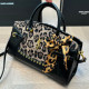 Leopard Print Street Daily Leopard Patchwork Metal Accessories Trim Contrast Bags