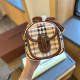 Beige Casual Daily Plaid Patchwork Contrast Bags