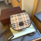 Beige Casual Plaid Patchwork Contrast Adjustable Bags