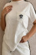 White Casual Figure Print Pocket Patchwork Contrast O Neck Short Sleeve Two Pieces