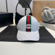 White Casual Street Stripe Letters Patchwork Contrast Hat