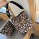 Leopard Print Casual Leopard Patchwork Metal Accessories Trim Zipper Bags