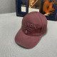 Burgundy Casual Letters Embroidered Hat