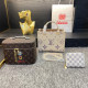 White Purple Casual Street Cartoon Print Letters Zipper Contrast Embossed Bags