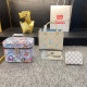 White Blue Casual Daily Cartoon Print Letters Zipper Contrast Bags