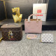 Pink Casual Cartoon Print Letters Zipper Embossed Bags