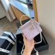 Light Purple Casual Daily Letters Patchwork Zipper Rhinestone Decor Bags