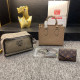 Khaki Casual Daily Letters Zipper Embossed Bags