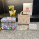 White Pink Casual Daily Cartoon Print Letters Zipper Contrast Bags