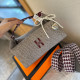 Grey Casual Letters Embroidered Pearls Decor Zipper Bags