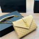Shallow Yellow Casual Street Letters Metal Accessories Trim Chains Texture Bags