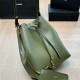 Green Casual Daily Solid Color Draw String Patchwork Bags