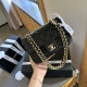 Black Casual Daily Solid Color Metal Accessories Trim Chains Bags