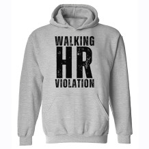 Light Gray WALKING HR VIOLATION PRINT HOODIE