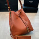 Orange Casual Daily Solid Color Draw String Patchwork Bags
