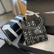 Black Casual Street Letters Embroidered Metal Accessories Trim Bags