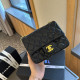Black Casual Daily Solid Color Metal Accessories Trim Texture Bags
