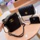 Black Casual Street Letters Patchwork Metal Accessories Trim Bags