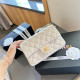 White Casual Daily Letters Metal Accessories Trim Texture Bags