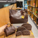 Black Brown Casual Street Plaid Zipper Contrast Bags
