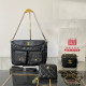 Black Casual Daily Letters Patchwork Metal Accessories Trim Chains Bags
