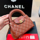 Orange Brown Casual Daily Letters Patchwork Texture Bags
