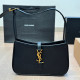 Black Casual Letters Patchwork Metal Accessories Trim Bags