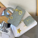 Blue Casual Daily Solid Color Metal Accessories Trim Zipper Texture Bags