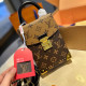 Yellow Brown Casual Letters Patchwork Metal Accessories Trim Contrast Bags