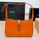 Orange Casual Letters Patchwork Metal Accessories Trim Bags