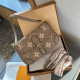 Khaki Casual Letters Patchwork Contrast Bags