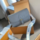 Blue Casual Letters Patchwork Embossed Bags