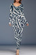 Gradient Color Casual Street Letter Print Contrast O Neck Printed Dresses