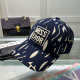 Tibetan Blue Casual Daily Letters Embroidered Contrast Hat
