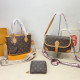 Yellow Brown Casual Daily Letters Patchwork Contrast Bags