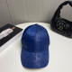 Blue Casual Letters Patchwork Texture Hat