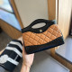 Orange Black Casual Daily Solid Color Metal Accessories Trim Texture Contrast Bags