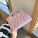 Purple Casual Daily Solid Color Metal Accessories Trim Texture Bags