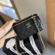 Black Daily Letters Patchwork Metal Accessories Trim Bags