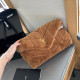 Orange Daily Solid Color Metal Accessories Trim Fluffy Bags