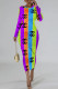 Stripe Casual Letter Print Stripe Contrast O Neck Printed Dresses