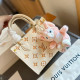 White Orange Casual Daily Letters Patchwork Contrast Bags(with accessories)