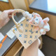 White Blue Casual Daily Letters Patchwork Contrast Bags(with accessories)