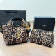 Leopard Print Casual Daily Leopard Patchwork Zipper Bags