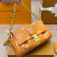 White Orange Casual Street Letters Patchwork Chains Contrast Bags