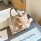 Khaki Casual Daily Letters Patchwork Contrast Bags(with accessories)